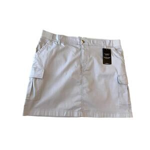 Cargo Skort Mid Rise by Lee Gray Women's Plus  18 M.      NWT